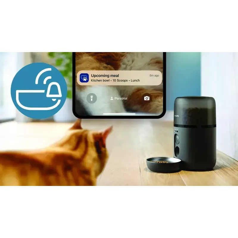 Automaatne lemmikloomasöötur Philips 5000 seeria PAW5320/02 kaameraga, 4,5 L toidu- ja veemahutavus, plastkorpus, siseruumides kasutamiseks