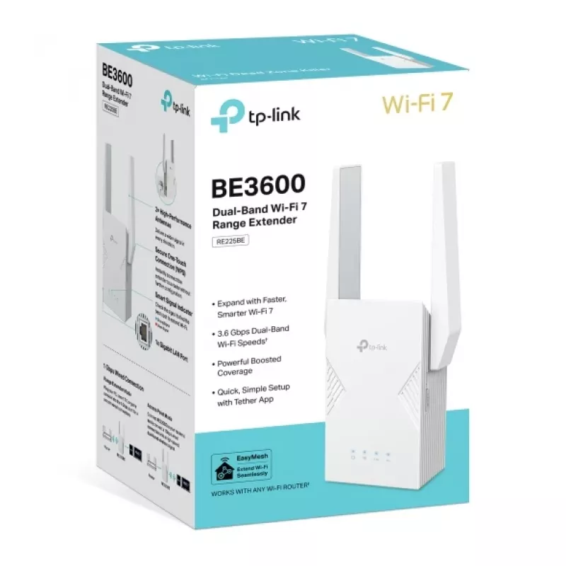 WiFi laiendaja TP-Link RE225BE 2.4GHz/5GHz Wi-Fi 7