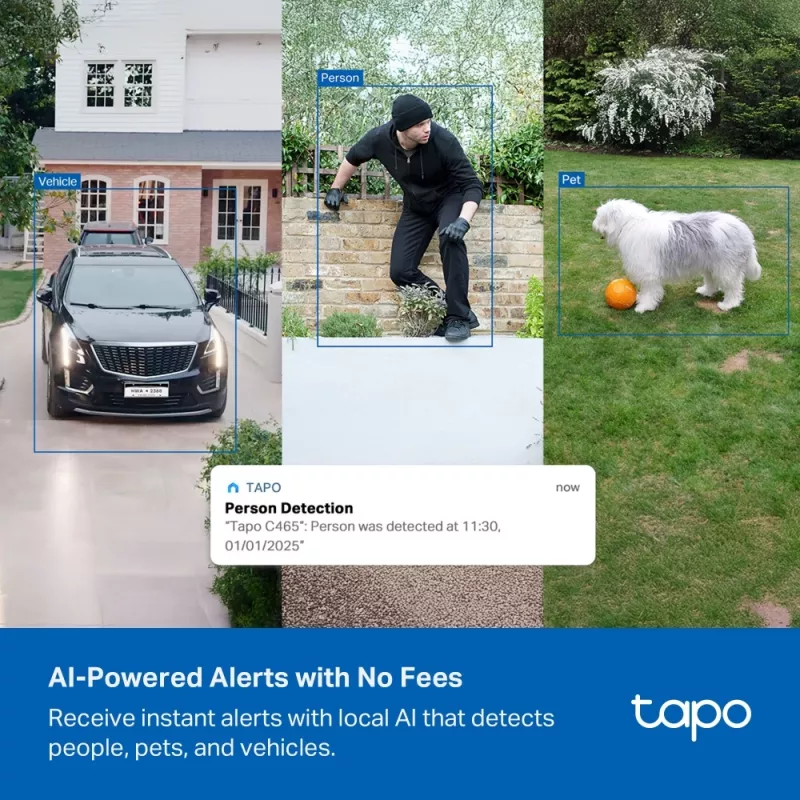 TP-Link Tapo Enhanced AI Solar Security Camera Ultra, juhtmevaba, kuul, Wi-Fi, välitingimustesse, 850 nm, 512 GB