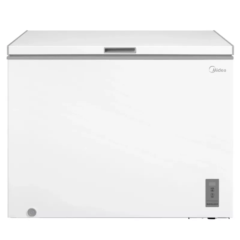 Sügavkülmik Midea MDRC411FZE01 — eraldiseisev, 293 L mahutavus, E energiaklass, 14 kg/24h külmutusvõimsus, valge