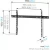 Vogel'i seinakinnitus MNT 300 lameekraanidele kuni 2,03 m (80 tolli), 100 kg kandevõime, VESA 100x100–600x400, must