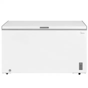 Chest freezer Midea MDRC564FZE01 — freestanding, 418 L net capacity, Valge