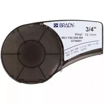Isekleepuv printeri silt Brady M21-750-595-BK — vinüül, must, 1,91 cm x 6,4 m
