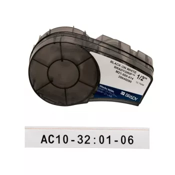 Isekleepuv pidevprinteri silt Brady M21-500-414 — must valgel, kõrgus 1,3 cm, pikkus 3,05 m