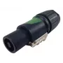 4‑Pole speakON kaablipistik EQUIP 4‑pooluseline emane, must, 22,5×22,5 mm, 30 g