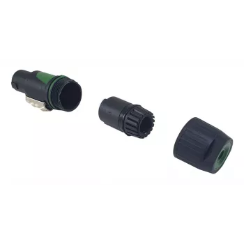 4‑Pole speakON kaablipistik EQUIP 4‑pooluseline emane, must, 22,5×22,5 mm, 30 g