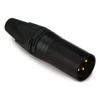 3‑kontaktiline isane XLR-pistik EQUIP 147930, must, 3‑kontaktiline, 19×19 mm, 28,8 g