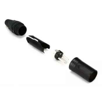 3‑kontaktiline isane XLR-pistik EQUIP 147930, must, 3‑kontaktiline, 19×19 mm, 28,8 g
