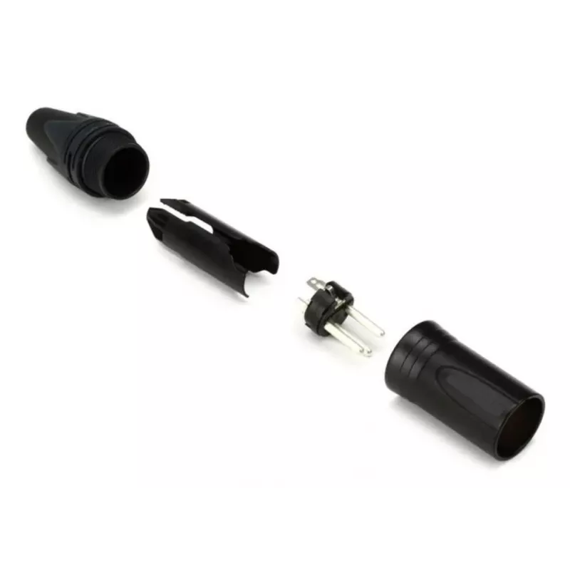3‑kontaktiline isane XLR-pistik EQUIP 147930, must, 3‑kontaktiline, 19×19 mm, 28,8 g