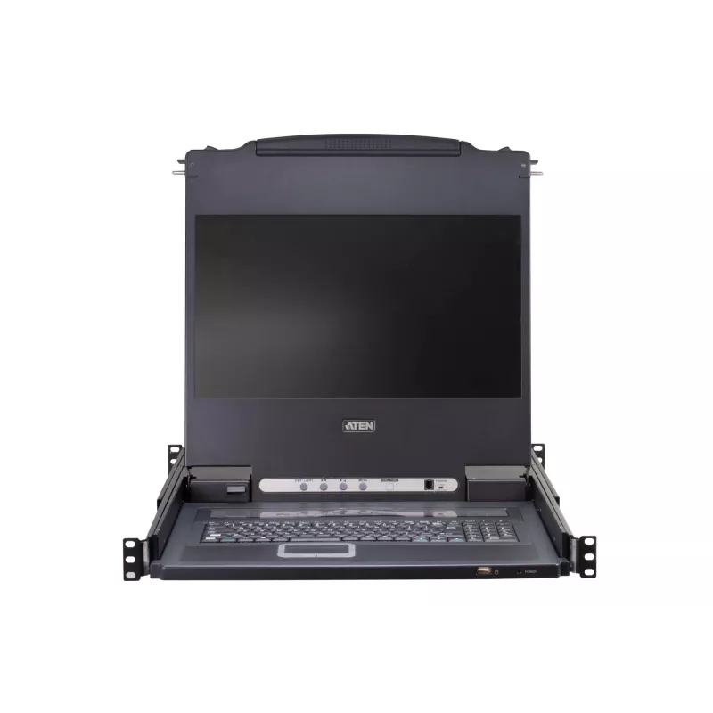 ATEN CL5716M riiulikonsool 43.2 cm (17 tolli) 1280 x 1024 pikslit Metall, Plastik Must 1U