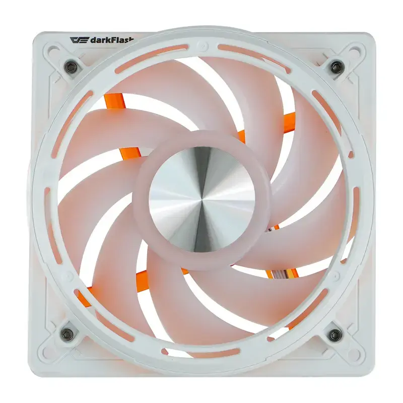 Jahutusventilaator Darkflash DE8 (valge) — üks korpuse/ventilaatori jahutus