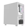 Darkflash arvutikorpus DB330M Valge v2 kolme eelpaigaldatud ventilaatoriga, micro-ATX/mATX tugi