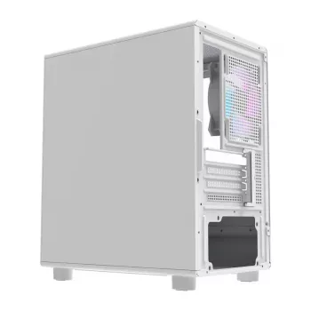 Darkflash arvutikorpus DB330M Valge v2 kolme eelpaigaldatud ventilaatoriga, micro-ATX/mATX tugi
