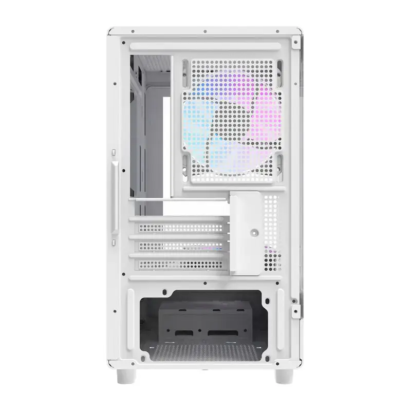 Darkflash arvutikorpus DB330M Valge v2 kolme eelpaigaldatud ventilaatoriga, micro-ATX/mATX tugi