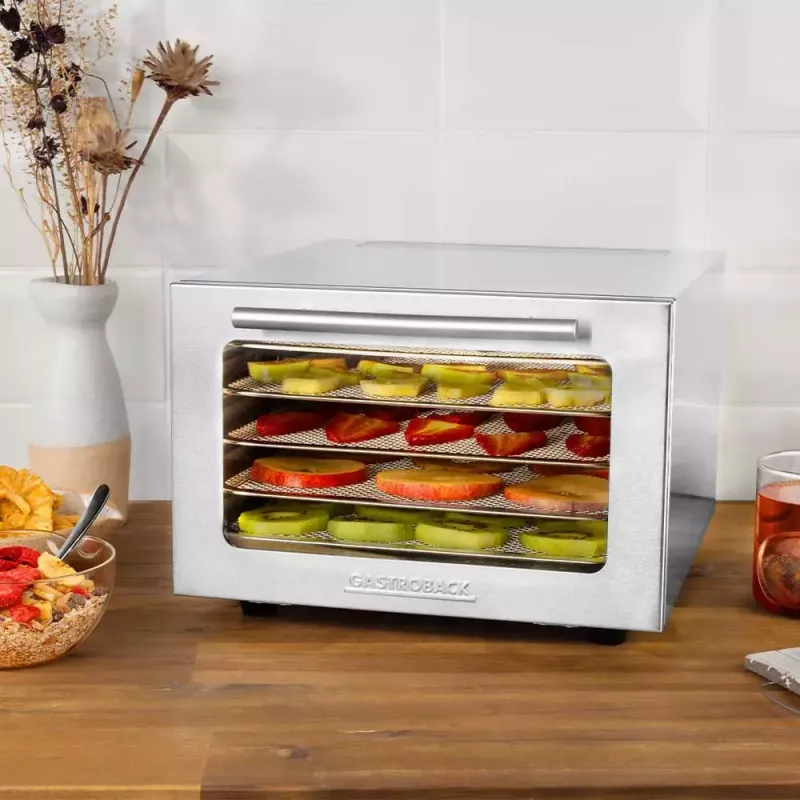 Toidukuivati GASTROBACK Mini Professional 400 W, roostevaba teras, taimer kuni 24 h, 282×347×206 mm