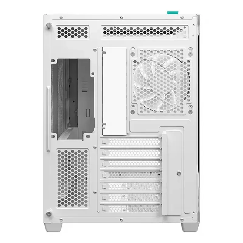 PC korpuse korpus DeepCool CG530U 4F valge — tagumine toiteplokk, toetab 3x120mm külje- + 1x120mm tagumist ventilaatorit, 120/140mm ventilaatorikinnitused, 2,5-tollised ja 3,5-tollised kõvakettad