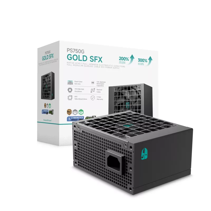 Toiteplokk DeepCool Gamer Storm PS750G 750 W ATX 20+4 pin, FDB ventilaator 92 mm, must