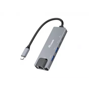 Equip 5 in 1 multifunktsionaalne adapter, 2.5GbE, USB-A x 2, USB-C x 1, USB-C, 100W USB PD