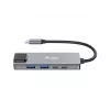 Equip 5 in 1 multifunktsionaalne adapter, 2.5GbE, USB-A x 2, USB-C x 1, USB-C, 100W USB PD