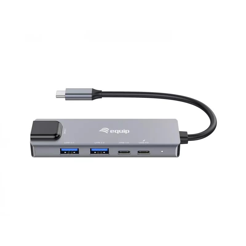 Equip 5 in 1 multifunktsionaalne adapter, 2.5GbE, USB-A x 2, USB-C x 1, USB-C, 100W USB PD
