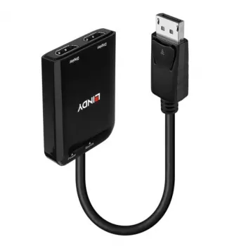 Lindy DisplayPort to 2 Port HDMI MST Hub, DisplayPort, 2 x HDMI, Male, Female, sirge, sirge
