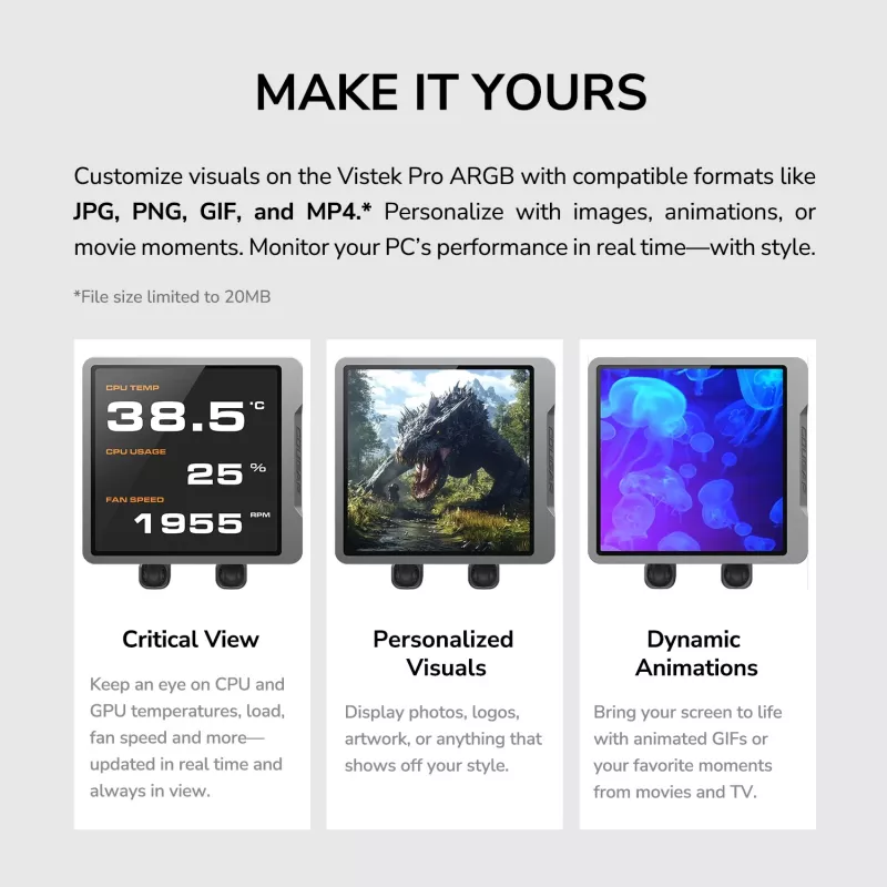 Kõik-ühes CPU vedelikjahuti Cougar Poseidon Vistek Pro 240, ARGB, 120 mm ventilaatorid, valge