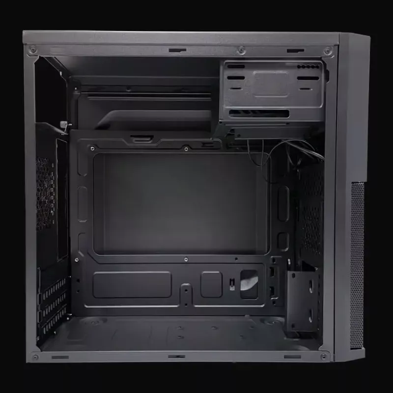 PC Micro Torni korpuse LC-Power 2004MB-V3, Micro-ATX/Mini-ITX, must, ülemine toiteplokk, toetab 2×3,5 tolli + 2×2,5 tolli, USB 3.2 Gen1