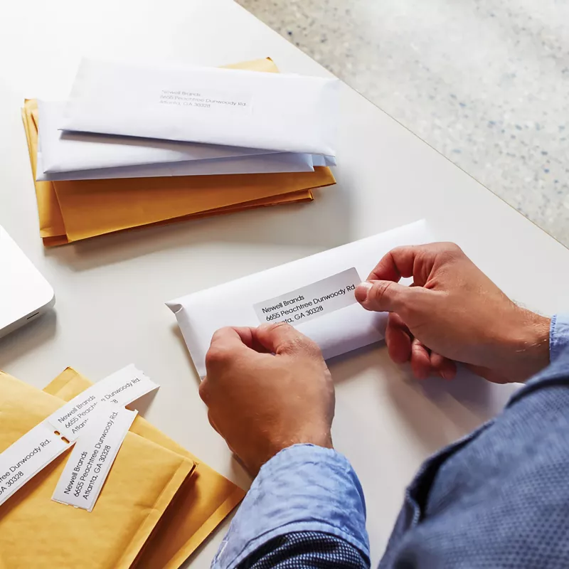 DYMO autentsed LabelWriter suured aadressisildid | 36 mm x 89 mm | Rull 260 tk | Must trükk valgele | LabelWriter sildiprinteritele