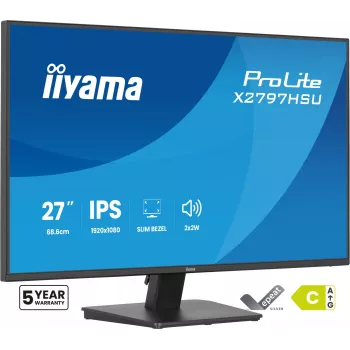 Arvutimonitor IIYAMA ProLite X2797HSU-B1 27 tolli (68,6 cm) Full HD 1920×1080 LED matt 4 ms USB 3.2 Gen 1 kõlarid VESA must