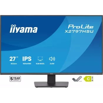 Arvutimonitor IIYAMA ProLite X2797HSU-B1 27 tolli (68,6 cm) Full HD 1920×1080 LED matt 4 ms USB 3.2 Gen 1 kõlarid VESA must