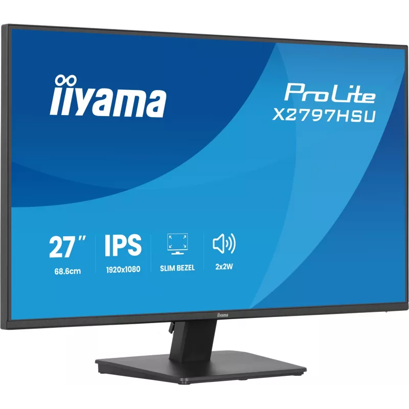 Arvutimonitor IIYAMA ProLite X2797HSU-B1 27 tolli (68,6 cm) Full HD 1920×1080 LED matt 4 ms USB 3.2 Gen 1 kõlarid VESA must