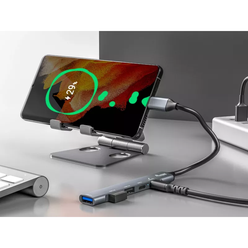 Equip 5-pordiline USB 3.0/2.0 jaotur USB-C PD-ga