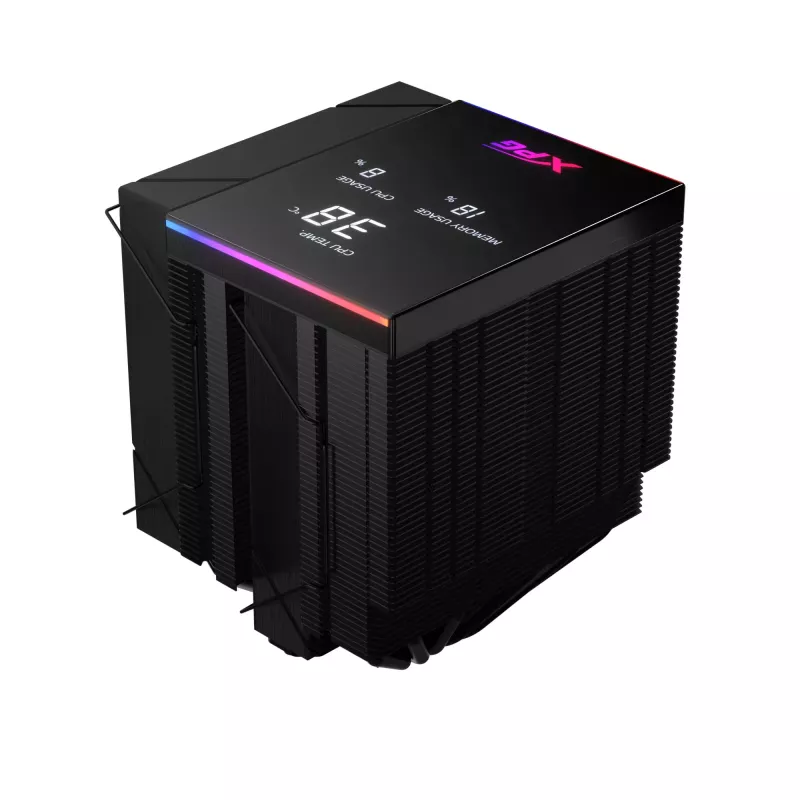 XPG MAESTRO PLUS 62DA protsessori õhkjahuti, Õhkjahuti, 12 cm, Must