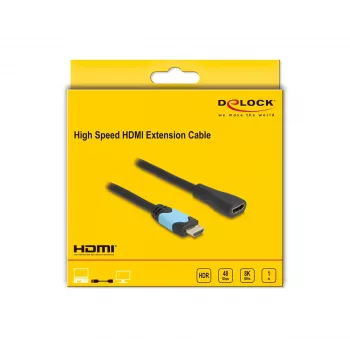 DeLOCK High Speed HDMI pikenduskaabel 48 Gbps 8K 60 Hz 1 m