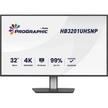 IIYAMA 32 tolli ProGraphic HB3201UHSNP-B1 4K UHD IPS LCD monitor USB-C ja DisplayPortiga
