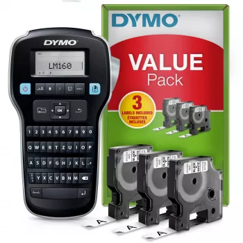 DYMO LabelManager 160 Valuepack sildiprinter, termoülekanne, 160 x 160 DPI, 12 mm/s, D1, QWERTZ