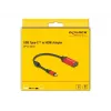 DeLOCK USB USB-C HDMI-adapter 8K 60 Hz HDR punane