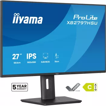 iiyama ProLite XB2797HSU-B1 arvutimonitor 68,6 cm (27 tolli) 1920 x 1080 pikslit Full HD LED Must