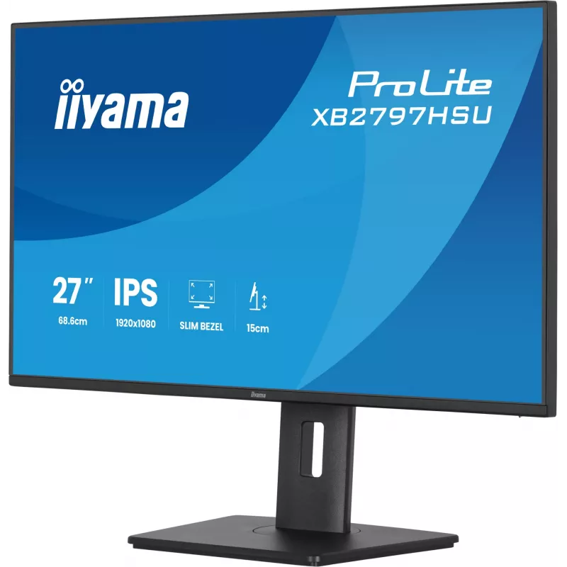 iiyama ProLite XB2797HSU-B1 arvutimonitor 68,6 cm (27 tolli) 1920 x 1080 pikslit Full HD LED Must