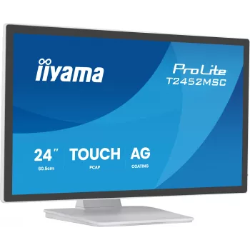 iiyama ProLite T2452MSC-W1AG arvutikuvar 60.5 cm (23.8 tolli) 1920 x 1080 pikslit Full HD LED puuteekraan valge