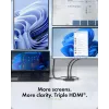 ICY BOX Adapter USB USB-C to 3x HDMI, USB 3.2 Gen 2 (3.1 Gen 2) USB-C, HDMI, 10000 Mbit/s, 144 Hz, 3840 x 2160, 7680 x 4320, 7680 x 4320 pikslit