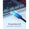 ICY BOX Adapter USB USB-C to 3x HDMI, USB 3.2 Gen 2 (3.1 Gen 2) USB-C, HDMI, 10000 Mbit/s, 144 Hz, 3840 x 2160, 7680 x 4320, 7680 x 4320 pikslit