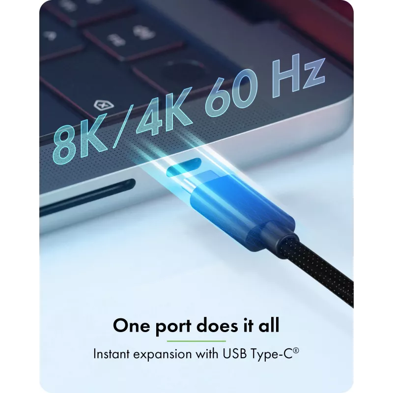 ICY BOX Adapter USB USB-C to 3x HDMI, USB 3.2 Gen 2 (3.1 Gen 2) USB-C, HDMI, 10000 Mbit/s, 144 Hz, 3840 x 2160, 7680 x 4320, 7680 x 4320 pikslit
