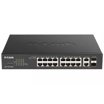 D-Link DGS-1100-18PV2 võrgukommutaator Hallatav L2 Gigabit Ethernet (10/100/1000) Toide üle Etherneti (PoE) 1U Must