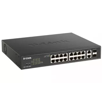 D-Link DGS-1100-18PV2 võrgukommutaator Hallatav L2 Gigabit Ethernet (10/100/1000) Toide üle Etherneti (PoE) 1U Must