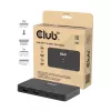 KVM-lüliti club 3d Dual USB-C HDMI-le, 2 pordiga, 4K UHD 3840x2160, USB-C konsool, 65W PD, must