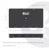 KVM-lüliti club 3d Dual USB-C HDMI-le, 2 pordiga, 4K UHD 3840x2160, USB-C konsool, 65W PD, must