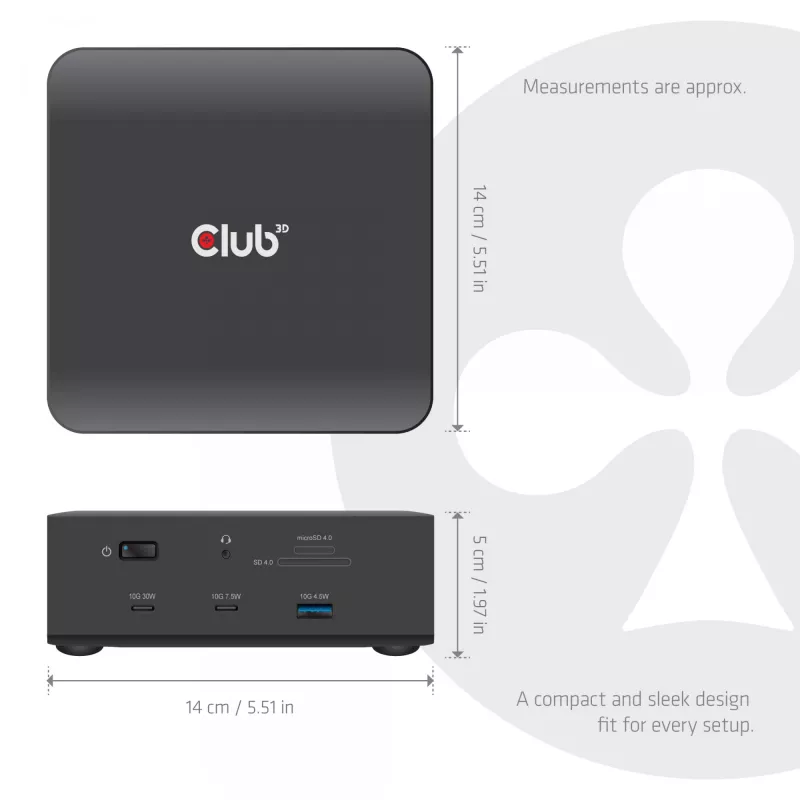 Dokkimisjaam CLUB3D CSV-2562 Thunderbolt 5, M.2 SSD, 2×HDMI 8K60Hz, 180W, 120 Gbit/s