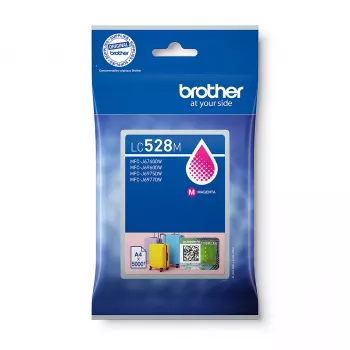 Tindikassett Brother LC528M originaal magenta, üksikpakend, mahutavus 5000 lehekülge