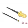 Koaksiaalkaabel DeLOCK 12666 0,5 m SMA MHF 4L LK must